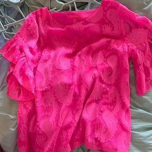 NEW NEVER WORN Lilly Pulitzer Pink Lace Blouse Small